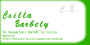 csilla barbely business card